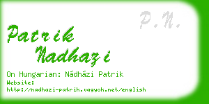 patrik nadhazi business card
